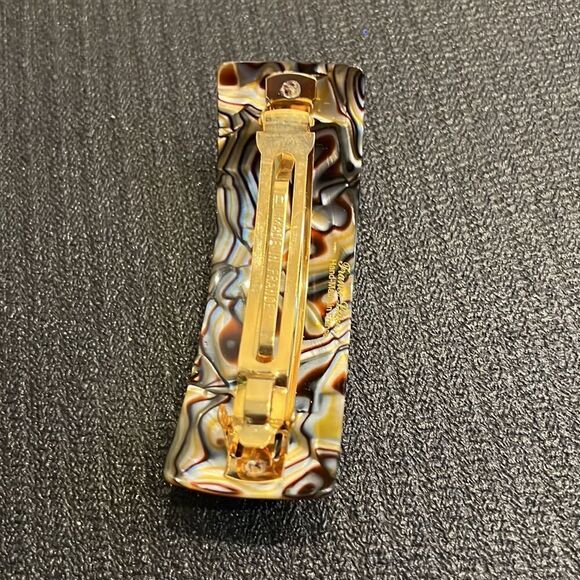 France Luxe wide rectangle barrette